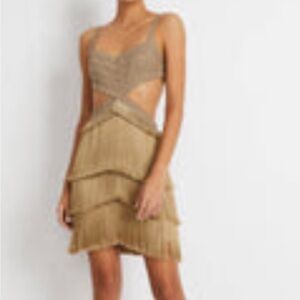 PatBO Beige Layered Midi Dress